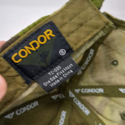 Condor Baseball Cap Green One Size MultiCam Tactical Loop Patches Buckle Hat