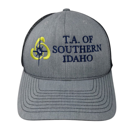 T.A. Of Southern Idaho Snapback Trucker Hat Gray One Size Mesh Back Richardson