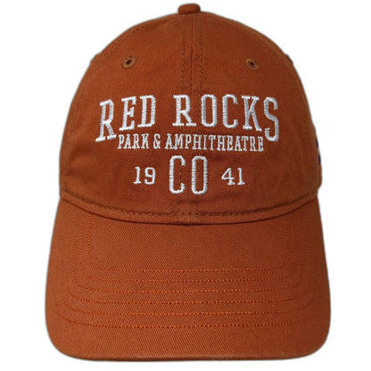 Ouray Red Rocks Park Amphitheatre 1941 CO Flag Orange One Size Baseball Cap Hat