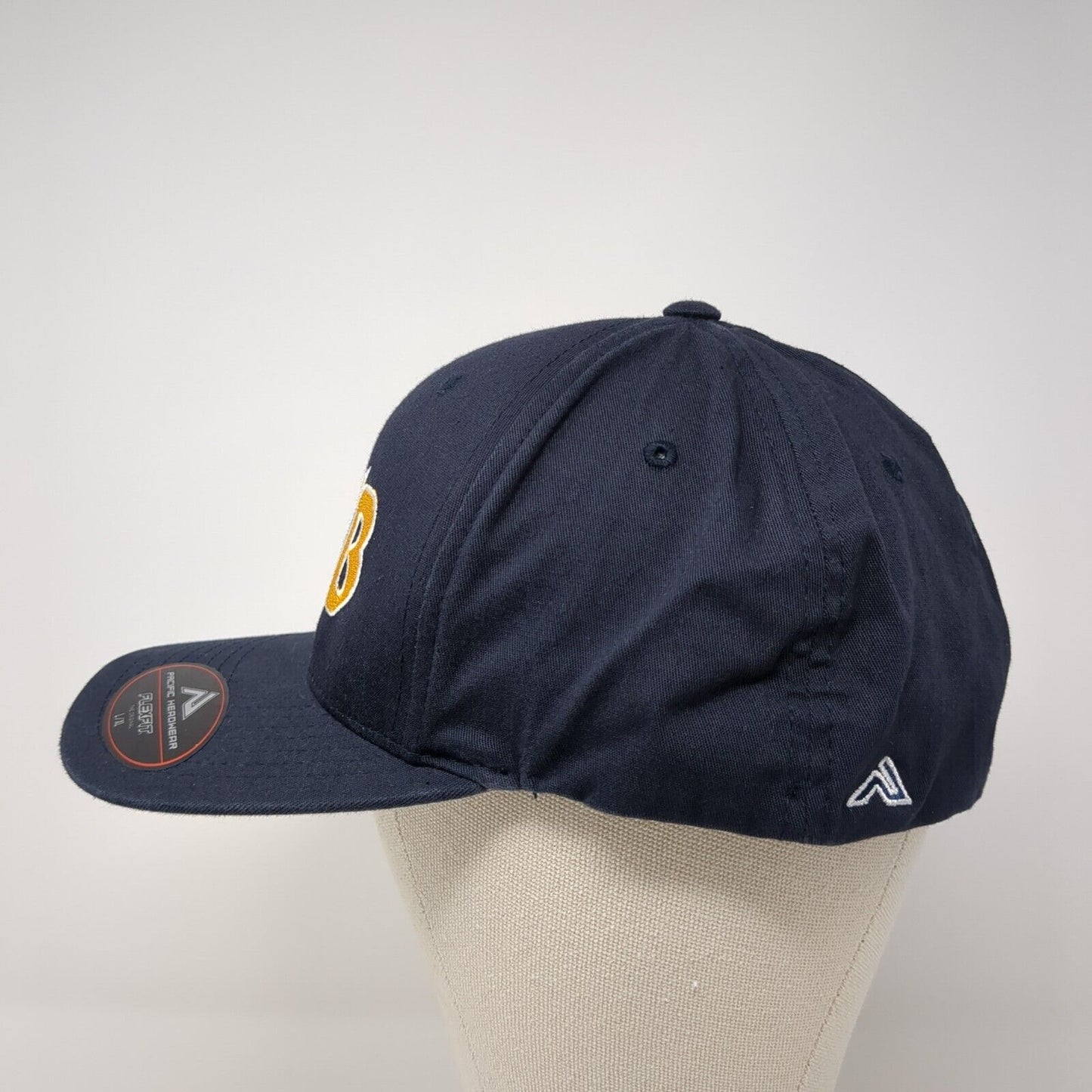 MYB Fitted Hat Blue 7 3/8-8 Embroidered Solid Flexfit Pacific Headwear