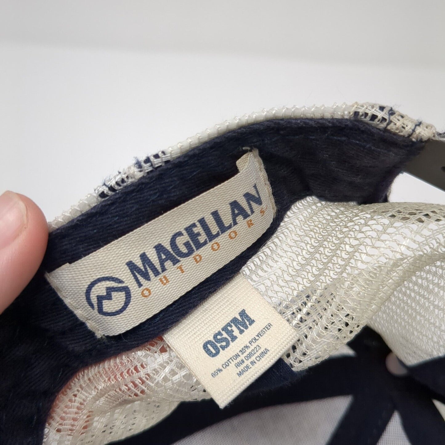 Magellan Outdoors Snapback Mesh Back Trucker Hat Blue One Size Fish