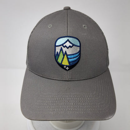 Outdoor Cap Adult Snapback Trucker Hat Gray OS Adjustable Embroidered Mesh Back