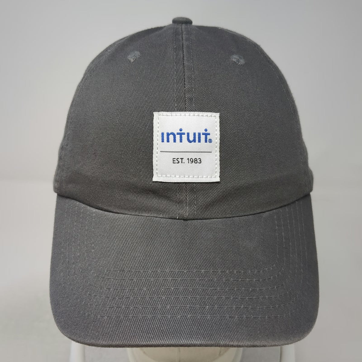 Quake City Caps Baseball Cap Gray One Size Slideback Hat Intuit Est 1983 Patch