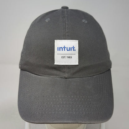 Quake City Caps Baseball Cap Gray One Size Slideback Hat Intuit Est 1983 Patch