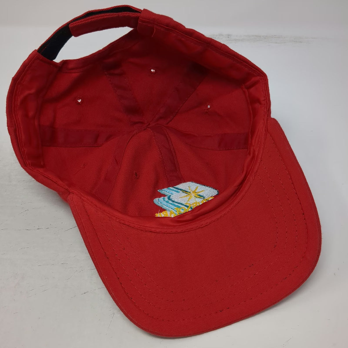 Club Solaris Premier Class Red Hat One Size Baseball Cap Strapback Logo