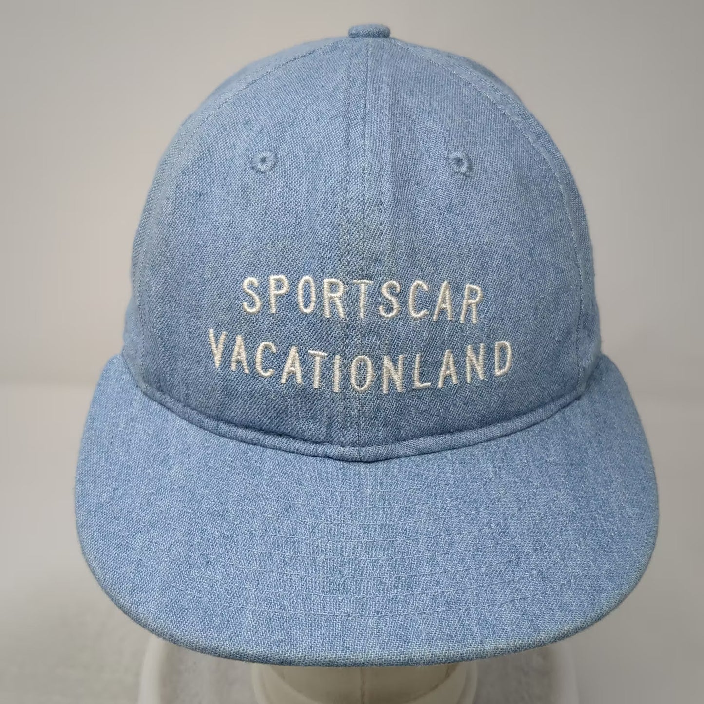 Overcrest Sportscar Vacationland Baseball Cap Hat Blue Denim One Size Adjustable