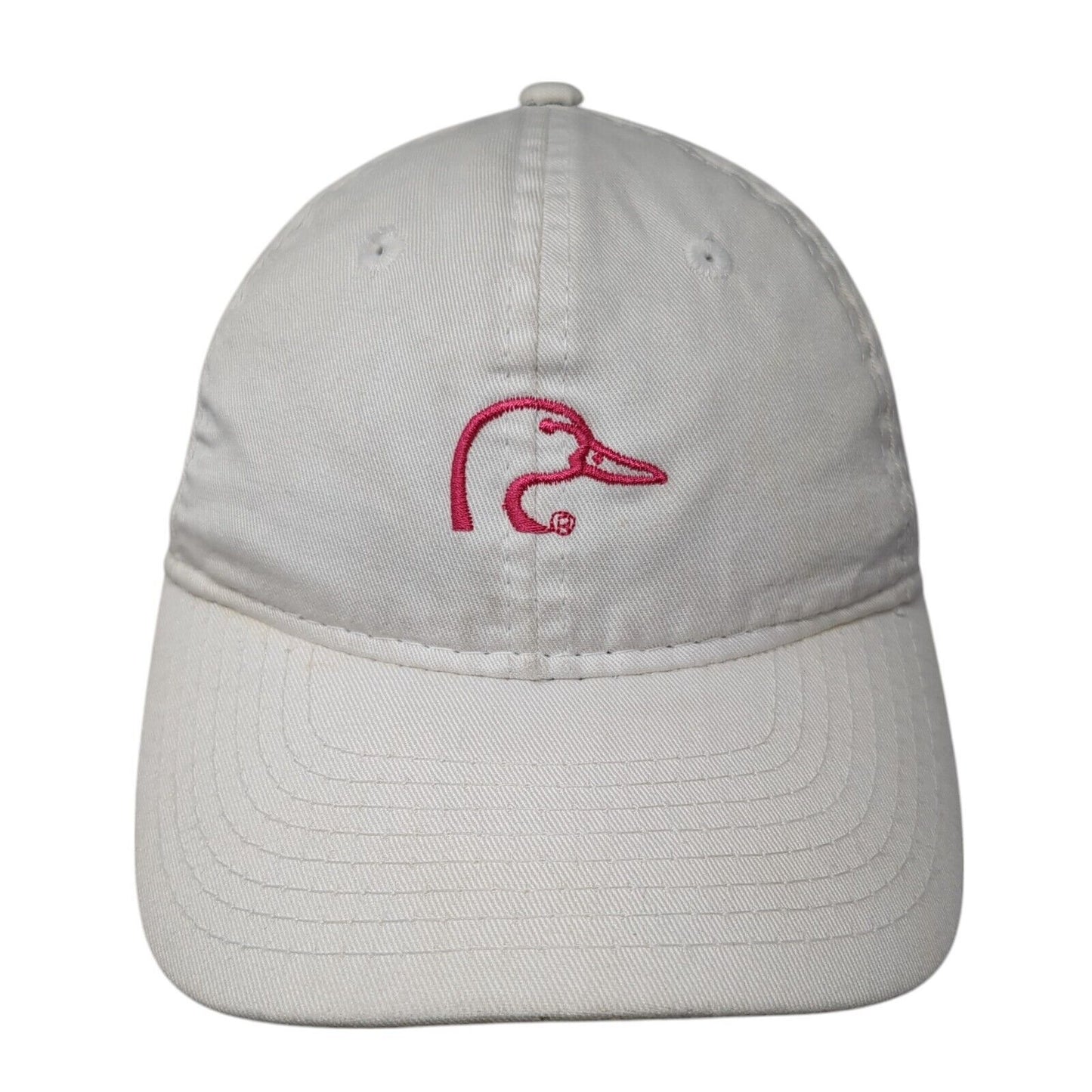 Ducks Unlimited Strapback Hat White Cream One Size Adjustable Outdoor