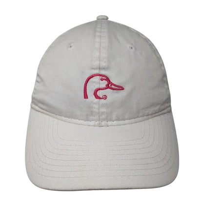 Ducks Unlimited Strapback Hat White Cream One Size Adjustable Outdoor