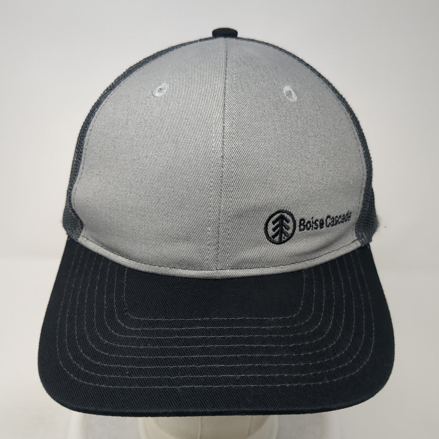 Boise Cascade Snapback Mesh Back Trucker Hat Gray One Size Port Authority