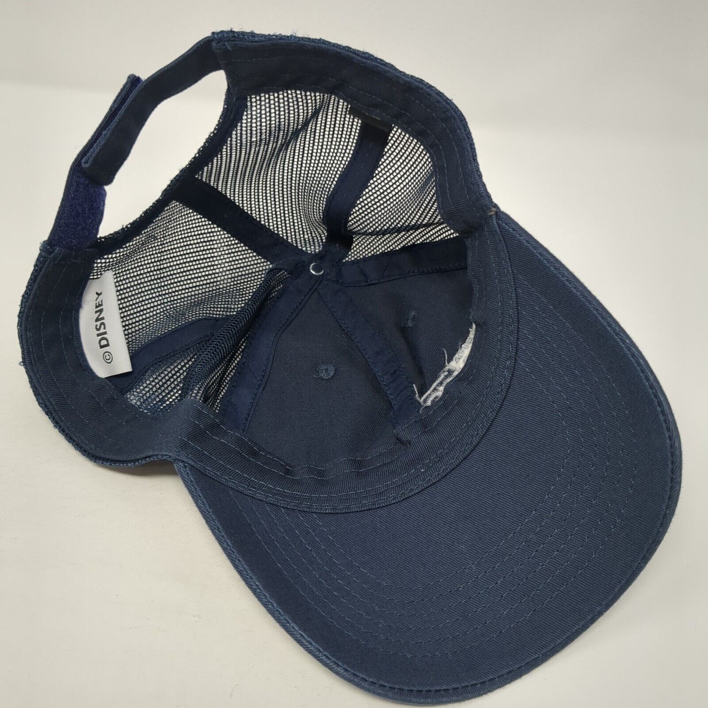 Disney Springs Strapback Trucker Hat Blue One Size Mesh Back Outdoor