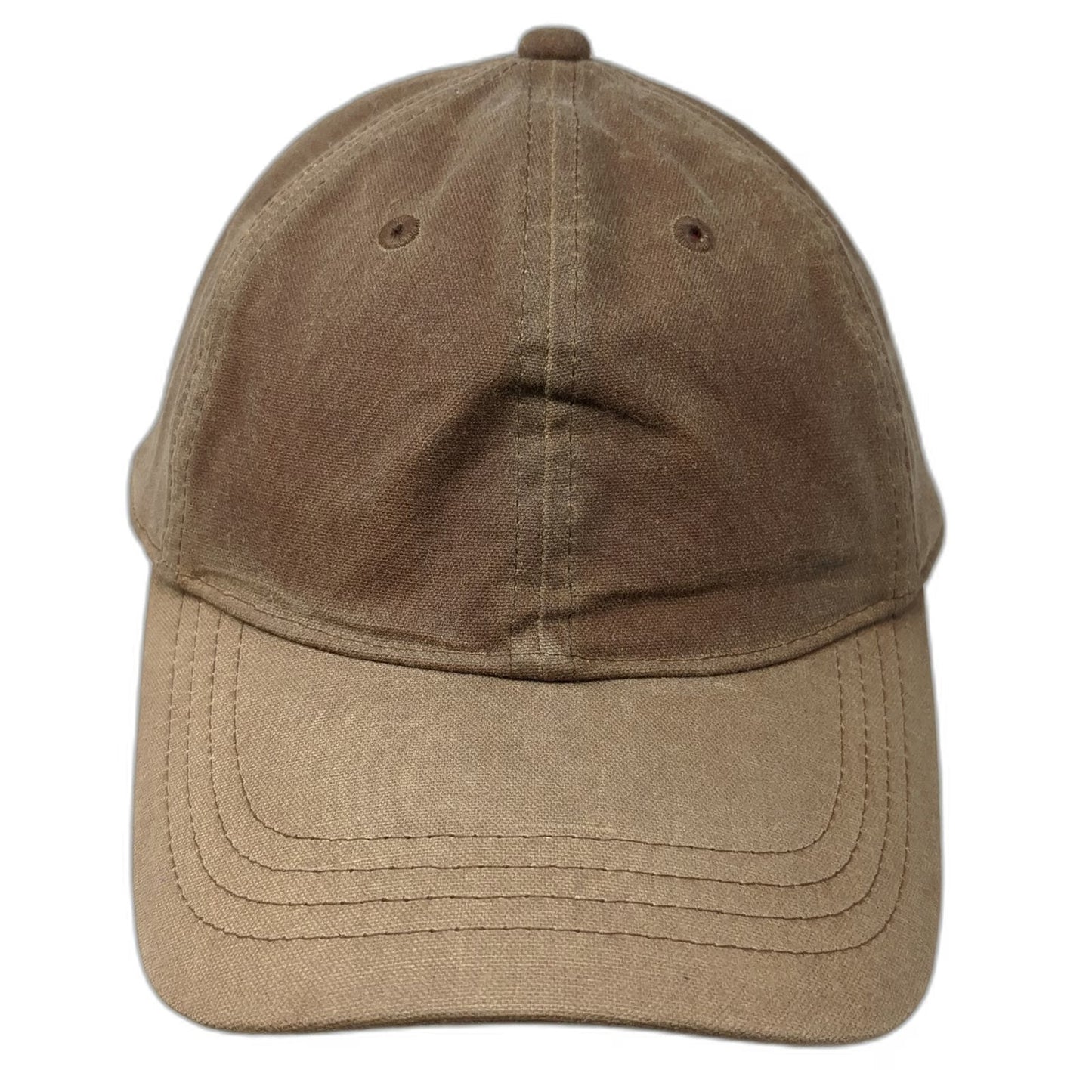 L.L.Bean Baseball Cap Brown One Size Leather Strapback Wool Lined Canvas Hat