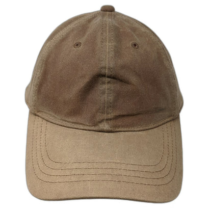 L.L.Bean Baseball Cap Brown One Size Leather Strapback Wool Lined Canvas Hat