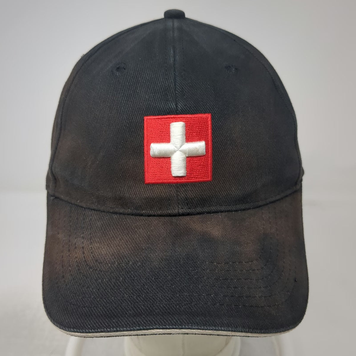 Alberto SA Baseball Cap Black One Size Switzerland Flag Embroidered Shield Hat