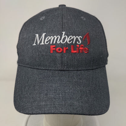 Members For Life American Red Cross Strapback Hat Gray One Size Embroidered