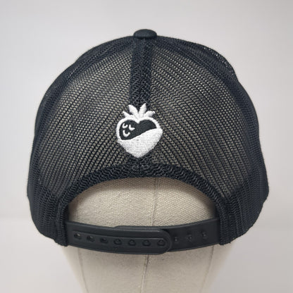 Cafe Zupas Snapback Mesh Back Trucker Hat Black One Size Solid Yupoong
