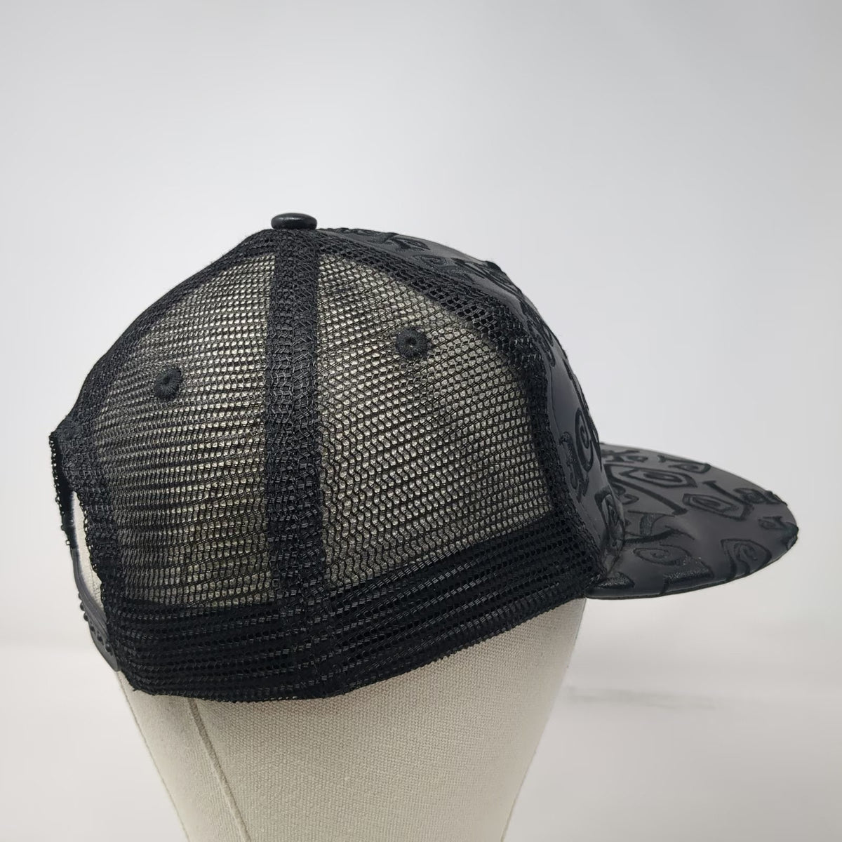 Disney Parks Trucker Hat Black One Size Jack Skellington Holographic Snapback