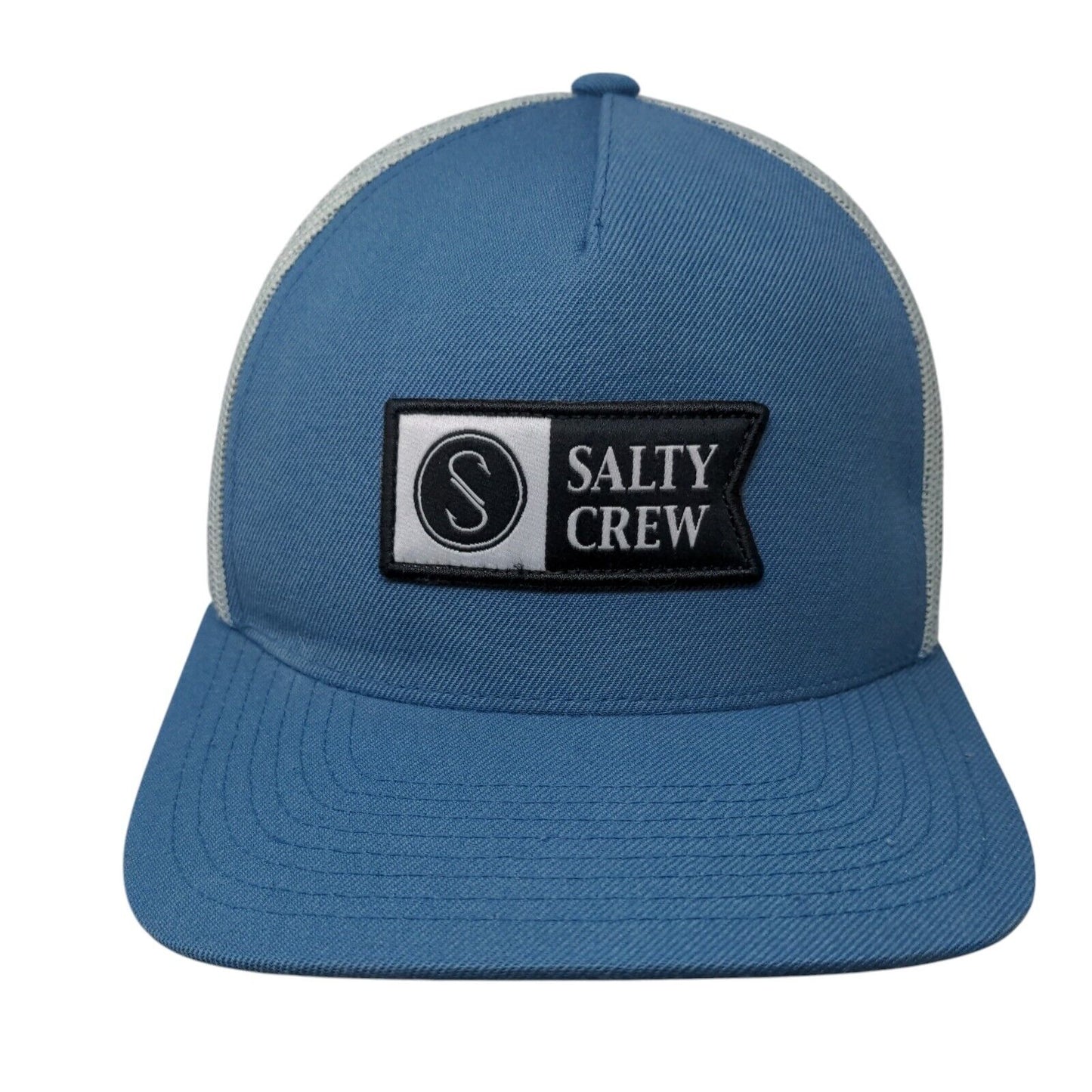 Salty Crew Snapback Trucker Hat Blue OSFM Adjustable Mesh Back 6 Panel
