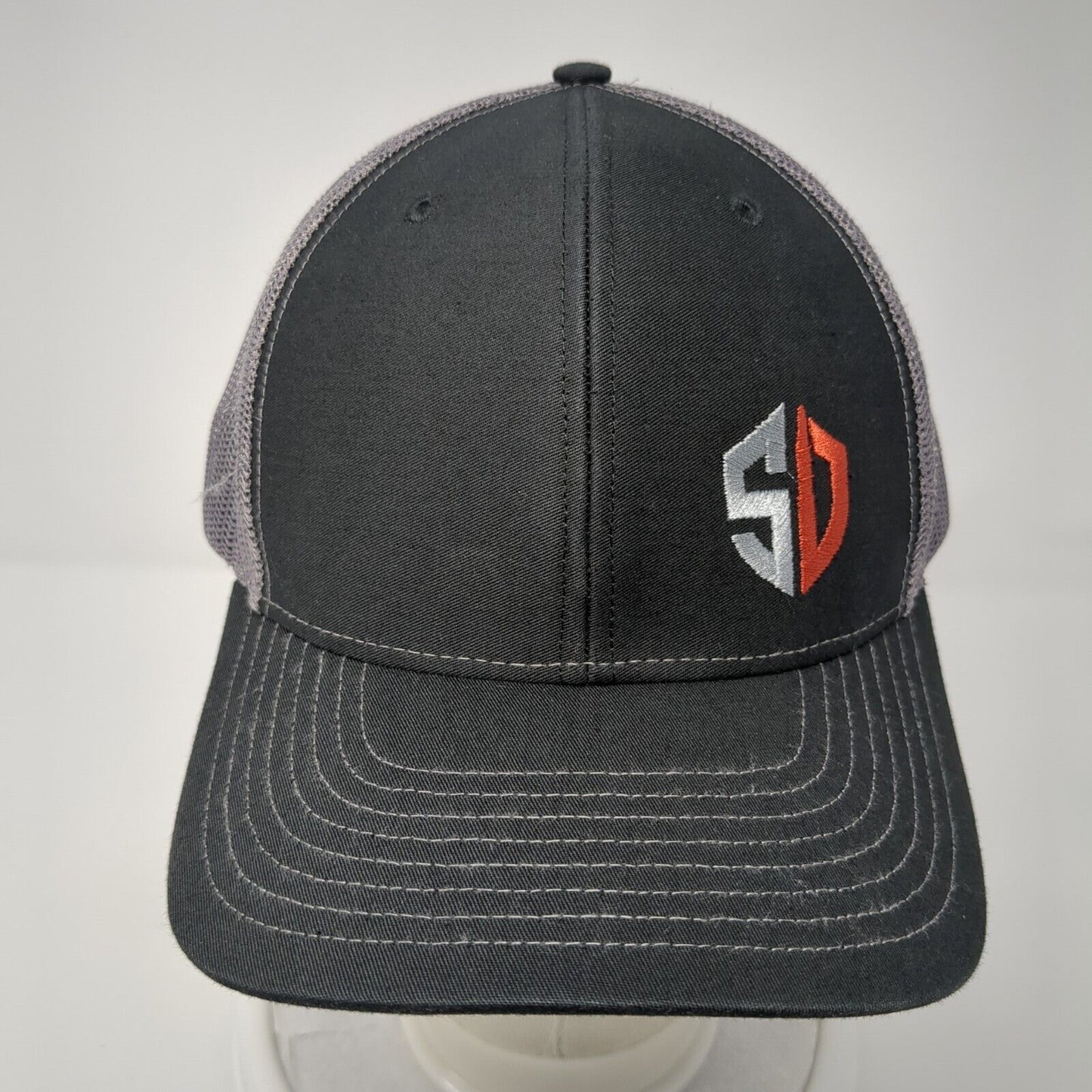 Salute Apparel Snapback Trucker Hat Black One Size Embroidered Logo