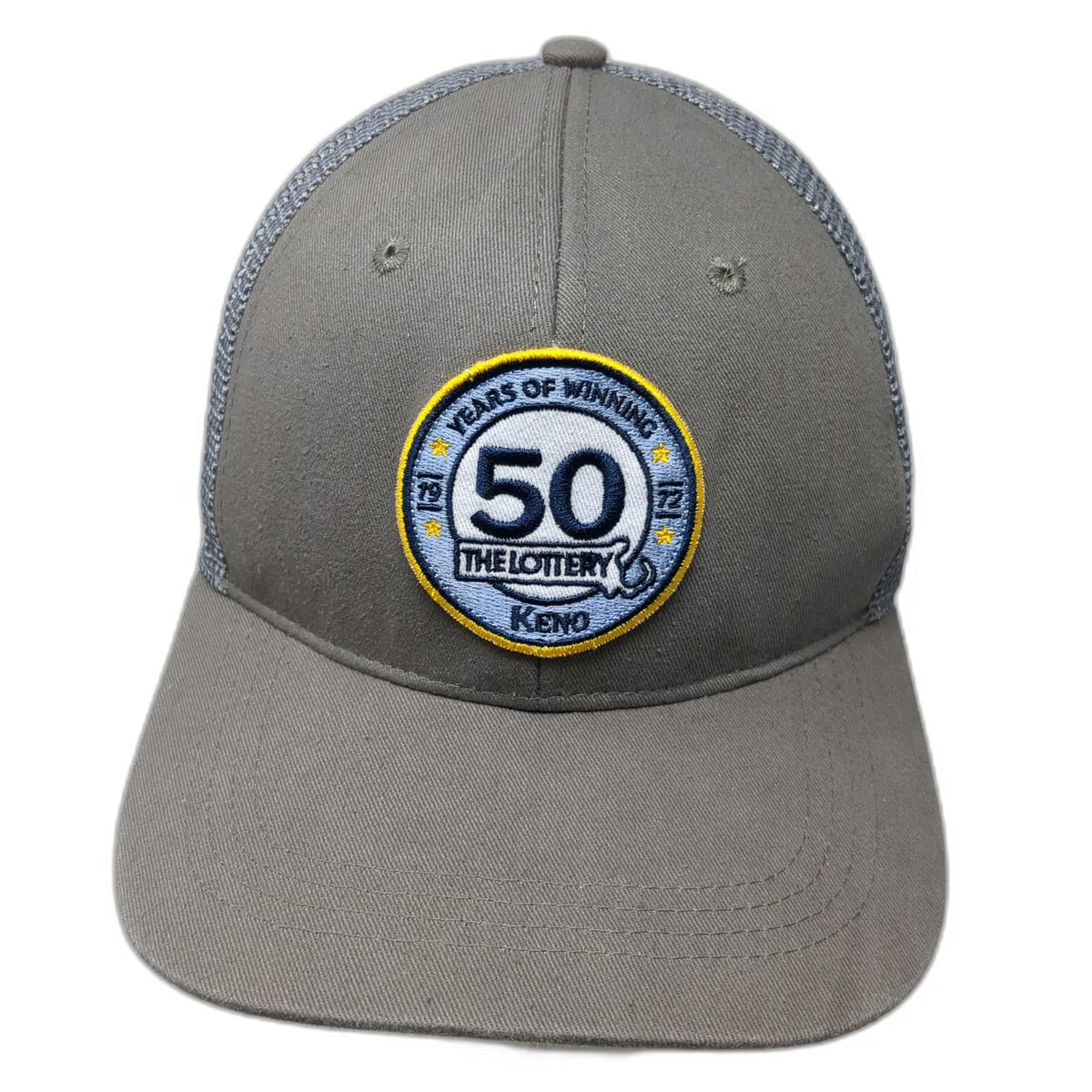 Gray Trucker Hat One Size The Lottery Keno 50th Anniversary Snapback Mesh