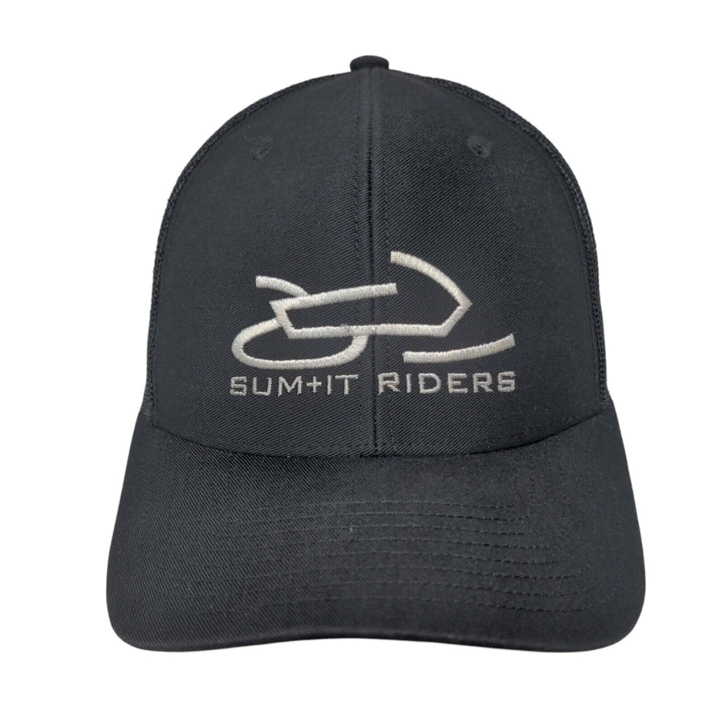 Sum+it Riders Snapback Trucker Hat Black OS Adjustable Mesh Back Richardson