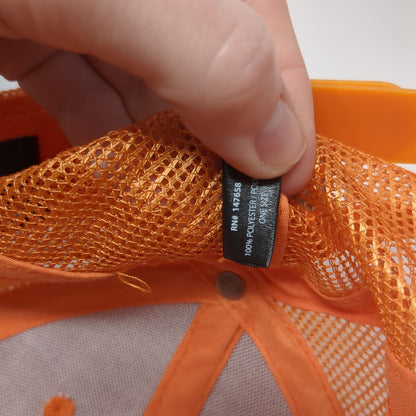 Marathon Pipe Line Snapback trucker Hat Orange OS Adjustable Mesh Back Pukka