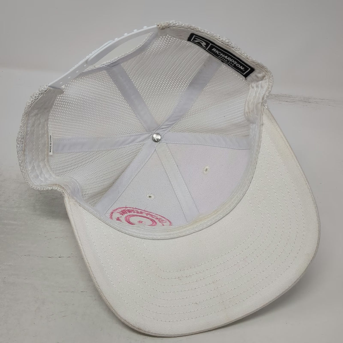 Richardson Trucker Hat White One Size Mesh Snapback Logoff Brewing Beer Craft