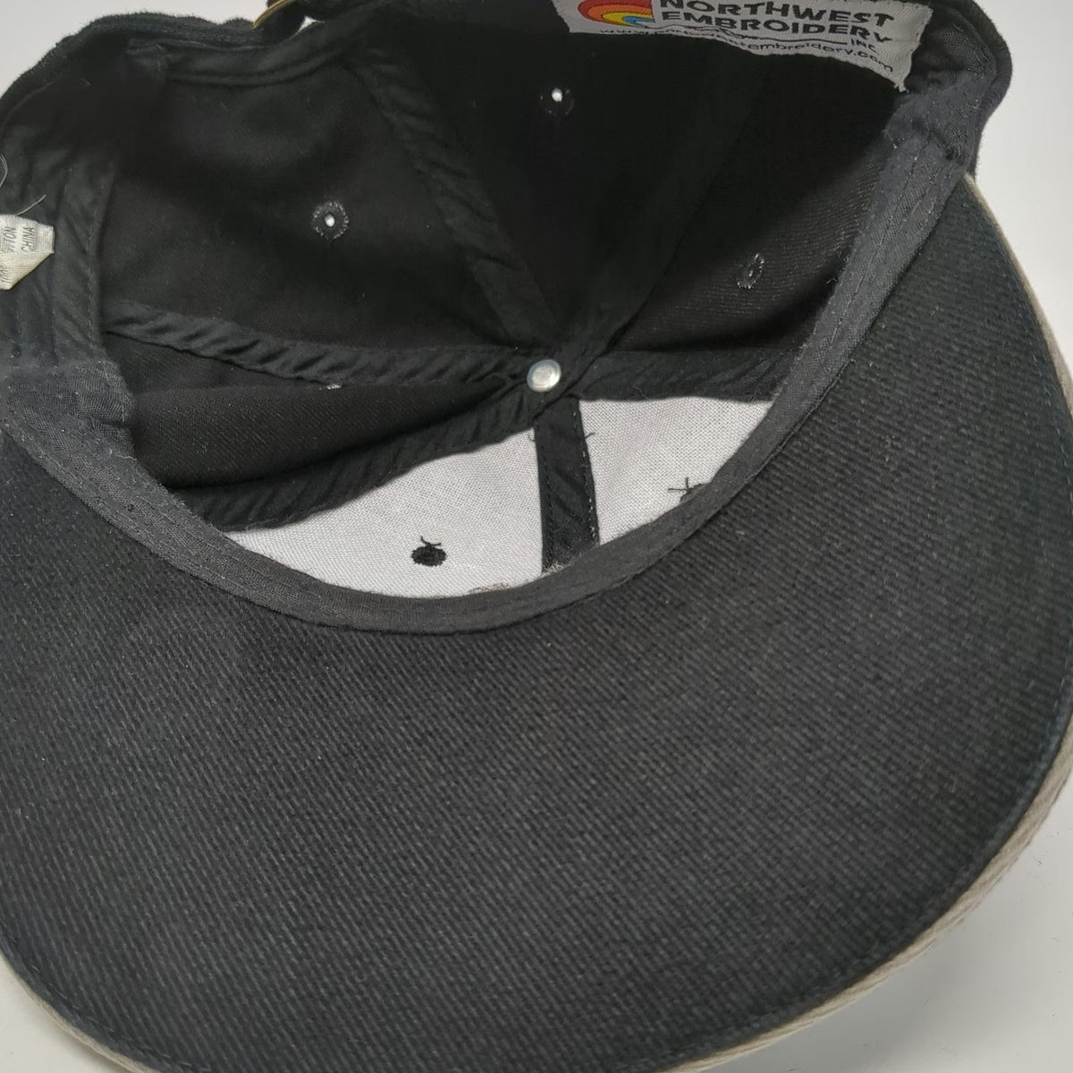 Northwest Embroidery Baseball Cap Black One Size Alaska Wolf Last Frontier hat