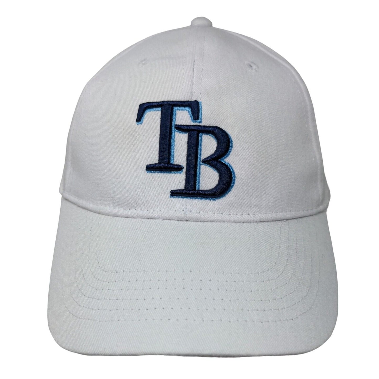 Tampa Bay Rays Snapback Hat White Embroidered Logo Adjustable Cotton MLB