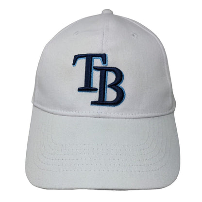 Tampa Bay Rays Snapback Hat White Embroidered Logo Adjustable Cotton MLB