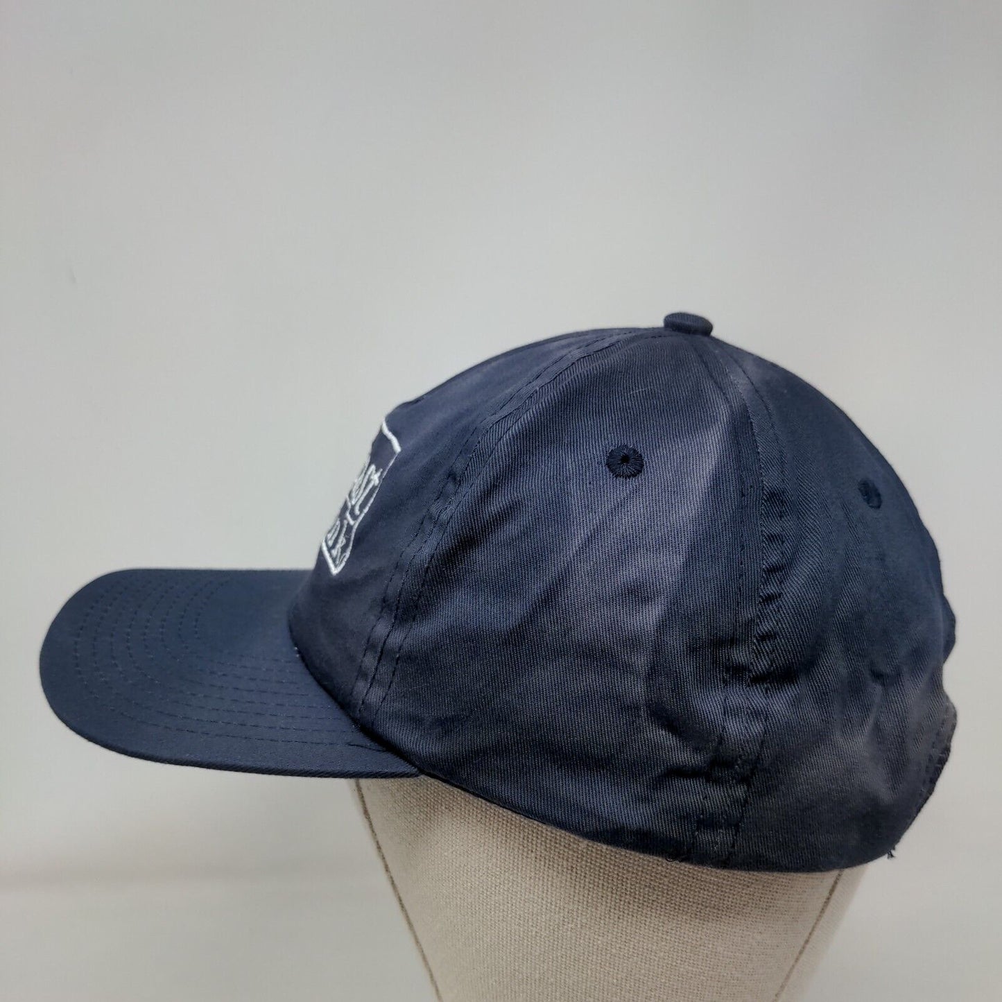 Coast Bank Strapback Hat Blue One Size Adjustable Embroidered 6 Panel Toppers