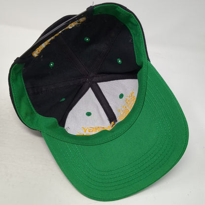 Energy Release Racing Snapback Hat Black Green One Size Embroidered Adjustable
