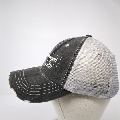 Camp Rainbow Gold Teen Camp 2017 Trucker Hat Gray One Size Mesh Back