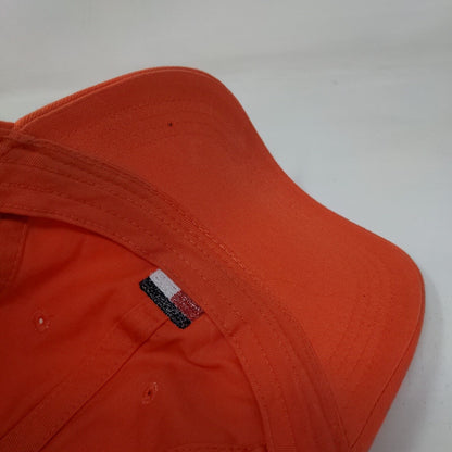 Tommy Hilfiger Slideback Hat Orange One Size Adjustable Embroidered 6 Panel