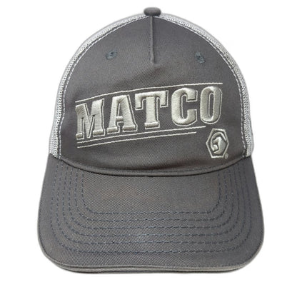 Matco Tools Trucker Hat Gray One Size Mesh Back Snapback Embroidered Hex Logo