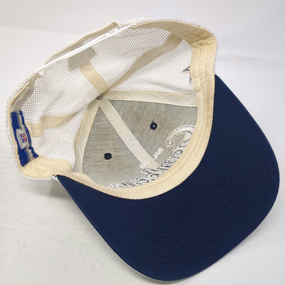Reebok Dallas Cowboys NFL Trucker Hat Blue White One Size Mesh Snapback Script
