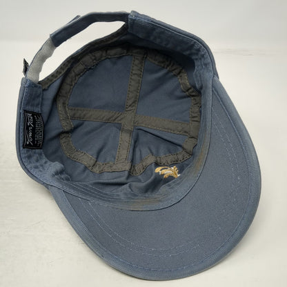 Town Talk Army Cap Blue One Size Cotton Strapback Scroll Graphic Twill Flat hat