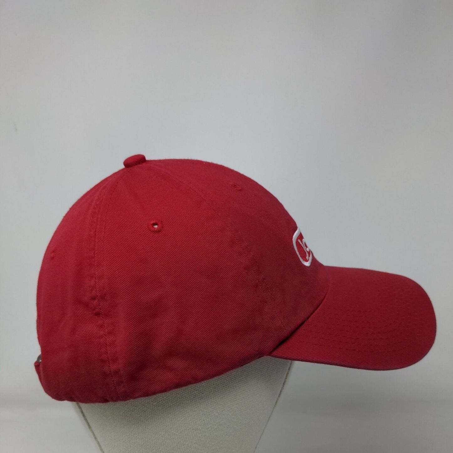 Jacksons Slideback Hat Red One Size Embroidered 6 Panel Fahrenheit