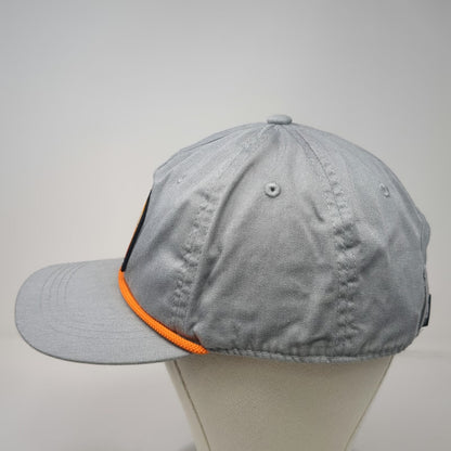 Rep Your Wild 5 Panel Gray One Size Rope Snapback Antler Patch Outdoor Hat