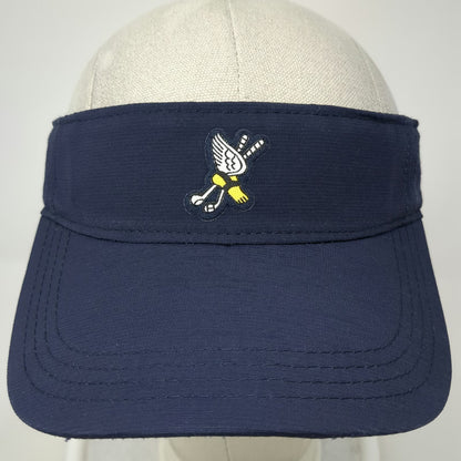 American Needle Visor Blue One Size Winged Foot Golf Clubs Embroidered Hat