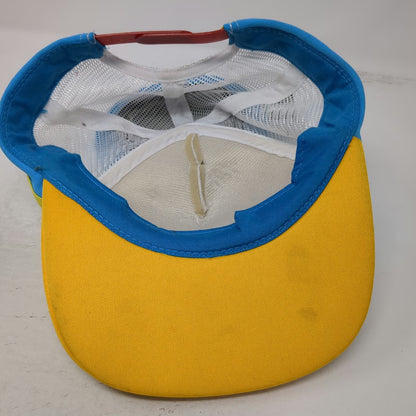 Disney Trucker Hat White Yellow Blue One Size Donald Duck 3D Character Mesh