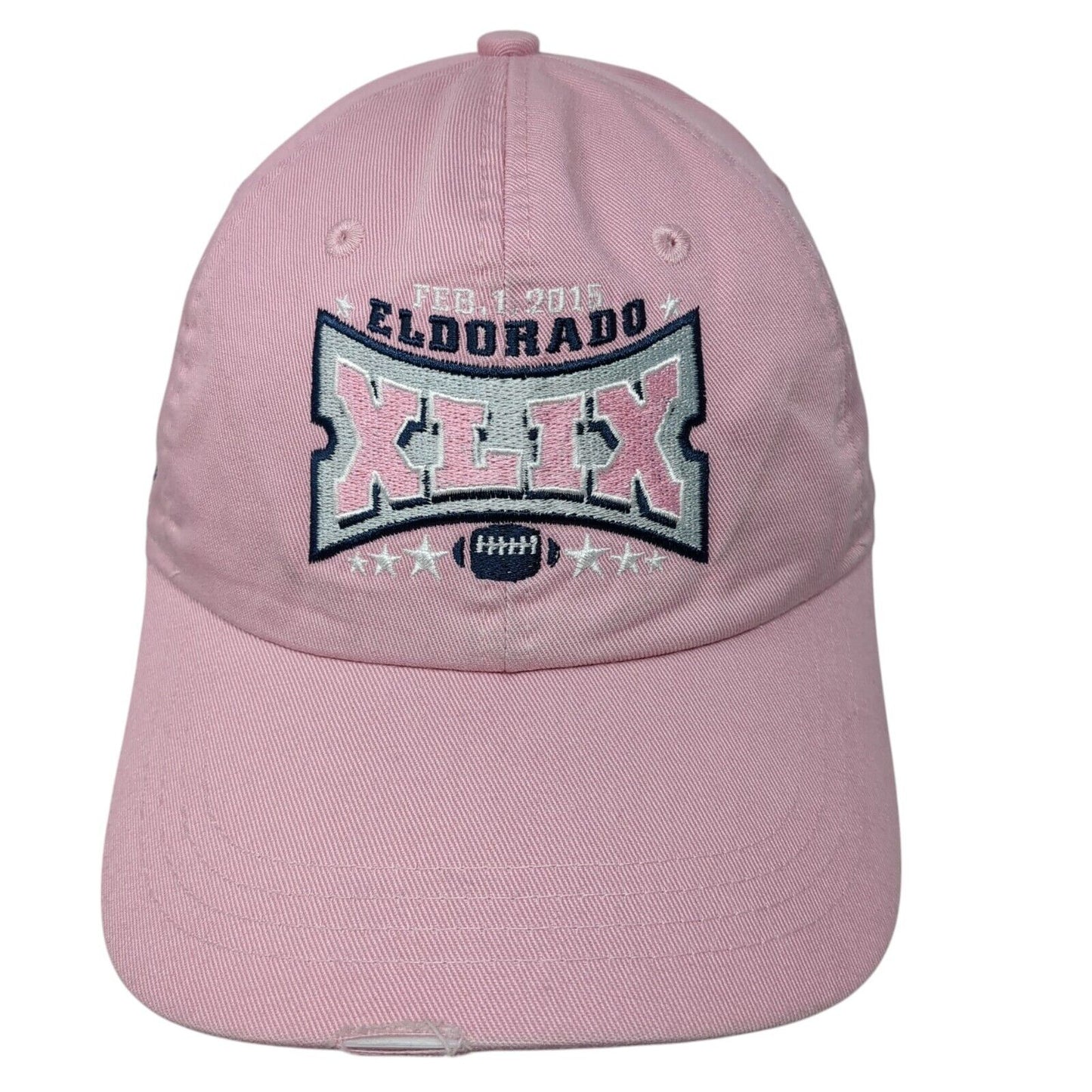 Feb. 1, 2015 Eldorado XLIX Strapback Hat Pink OS Extreme Fit Distressed Ahead