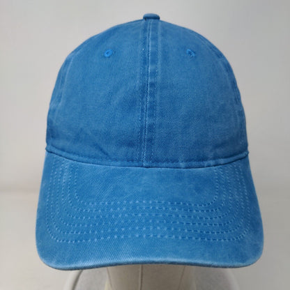 Unbranded Slideback Hat Blue One Size Adjustable 6 Panel Vent Holes Blank