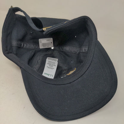 L.L. Bean Men's Terra King Slideback Hat Embroidered Logo Black OSFA Cotton