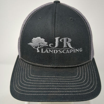 Richardson Trucker Hat Black One Size Snapback Mesh JR Landscaping Tree Logo
