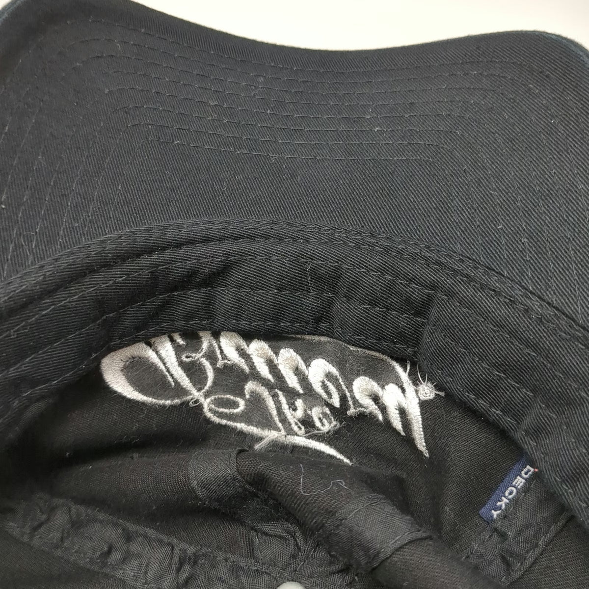 Decky Baseball Cap Black One Size The Bruery Embroidered Slideback Strap Hat