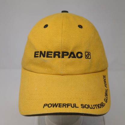 Enerpac Strapback Hat Yellow One Size Adjustable Embroidered 6 Panel