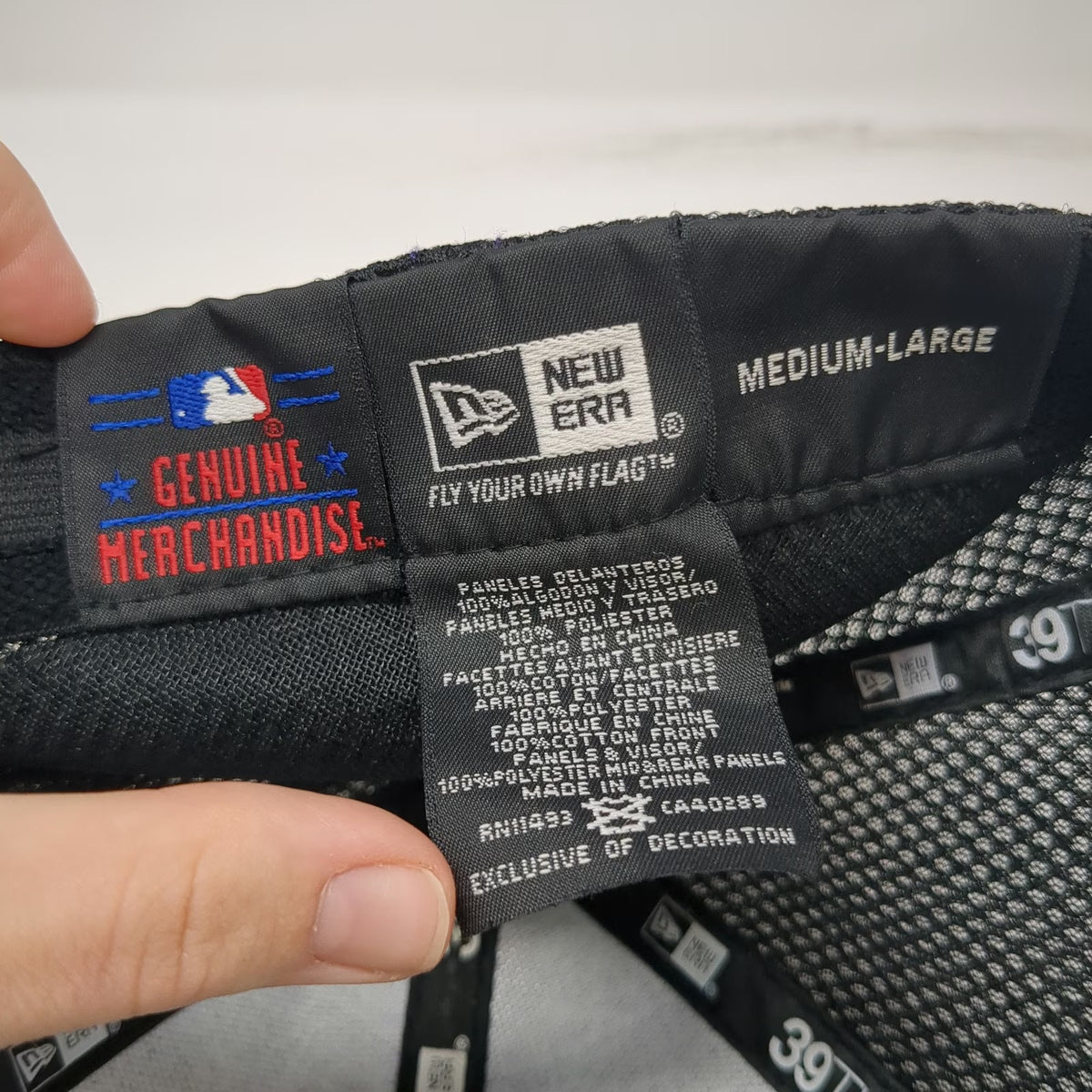 Colorado Rockies MLB New Era Baseball Cap Black White Purple L Mesh Back Stretch