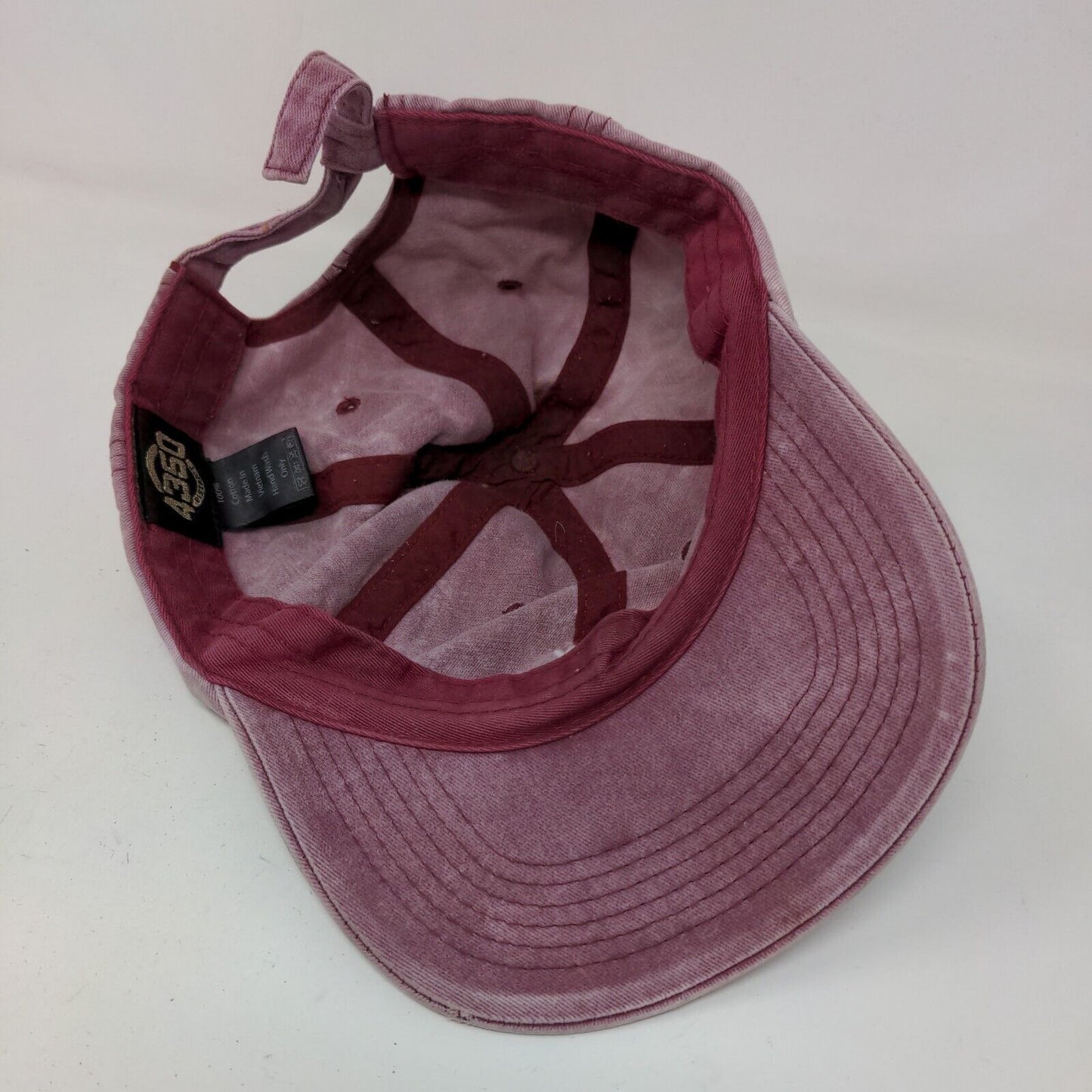 4350 Women's Slideback Hat Pink Adjustable Embroidered Slay Logo Cotton