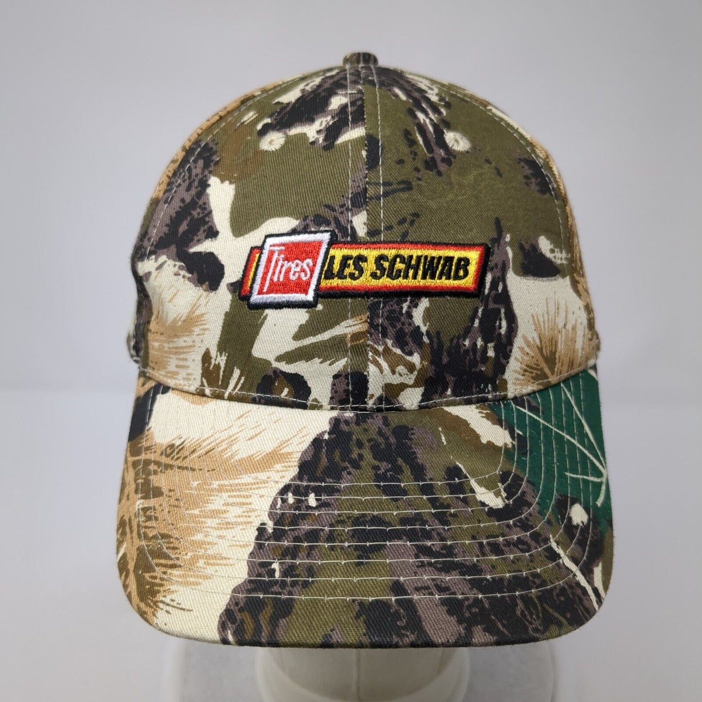 Tires Les Schwab Strapback Hat Camo One Size Adjustable Hunting Outdoor