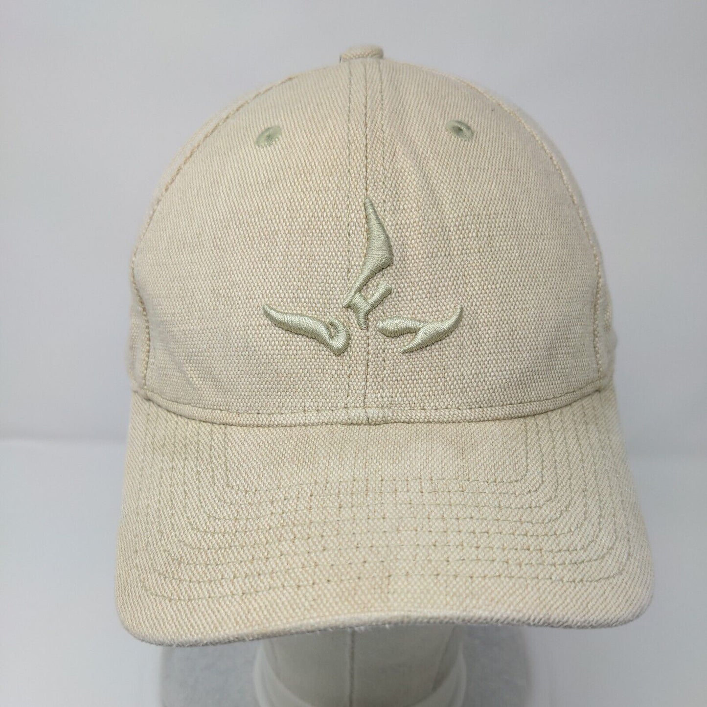 Unbranded Strapback Hat Tan One Size Solid Embroidered Adjustable